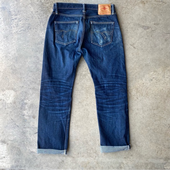The Flathead Japanese raw selvedge heavyweight denim jeans. Raw hem 29x28 - Picture 2 of 16